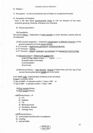 Obstetrics High Yield notes - For revision. .pdf