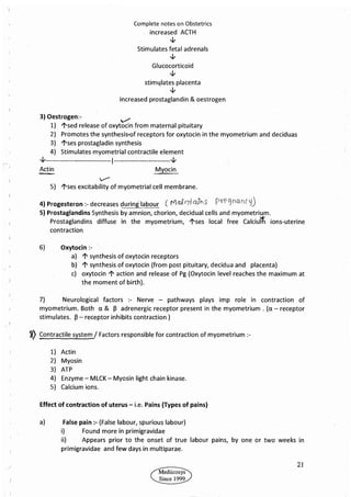 Obstetrics High Yield notes - For revision. .pdf