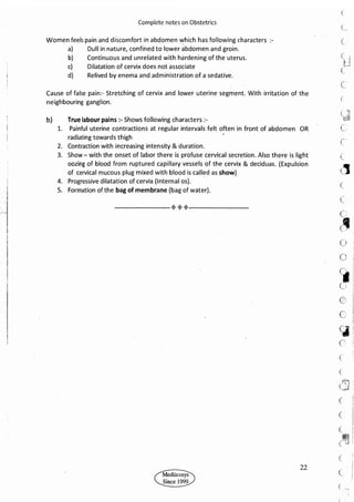 Obstetrics High Yield notes - For revision. .pdf