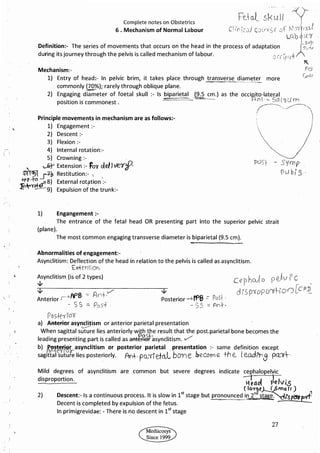 Obstetrics High Yield notes - For revision. .pdf