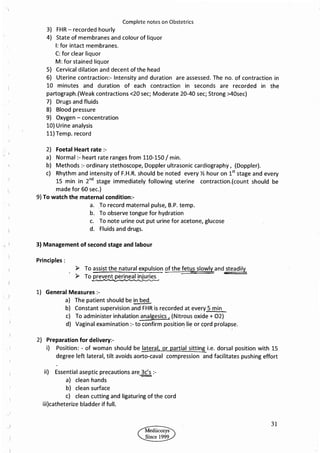 Obstetrics High Yield notes - For revision. .pdf