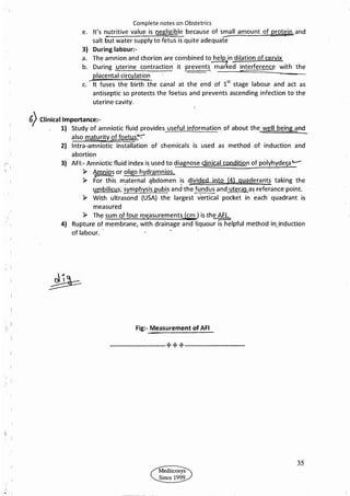 Obstetrics High Yield notes - For revision. .pdf