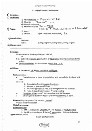 Obstetrics High Yield notes - For revision. .pdf
