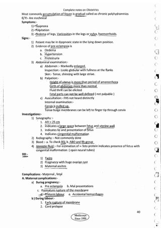 Obstetrics High Yield notes - For revision. .pdf