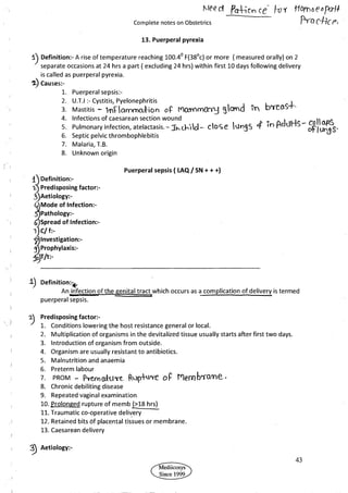 Obstetrics High Yield notes - For revision. .pdf