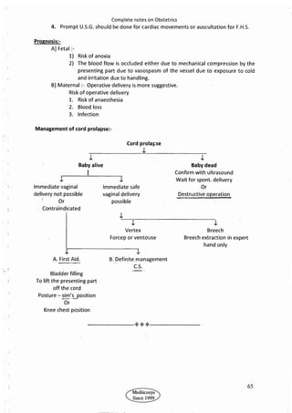Obstetrics High Yield notes - For revision. .pdf