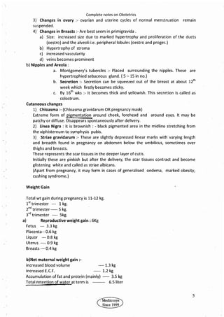 Obstetrics High Yield notes - For revision. .pdf