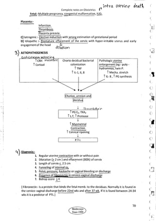 Obstetrics High Yield notes - For revision. .pdf