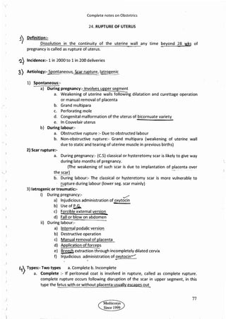 Obstetrics High Yield notes - For revision. .pdf