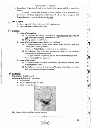 Obstetrics High Yield notes - For revision. .pdf