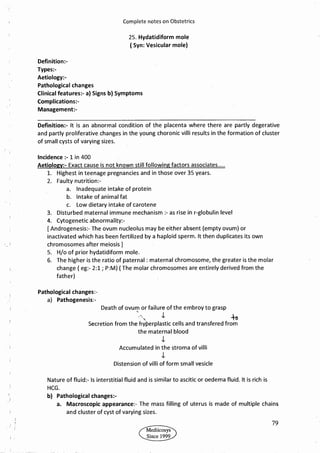 Obstetrics High Yield notes - For revision. .pdf
