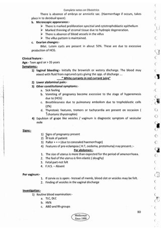 Obstetrics High Yield notes - For revision. .pdf