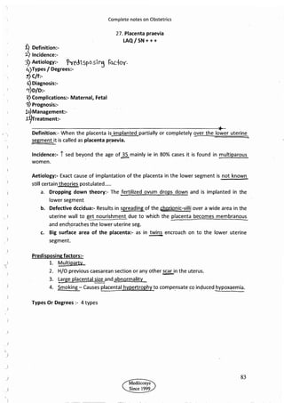 Obstetrics High Yield notes - For revision. .pdf