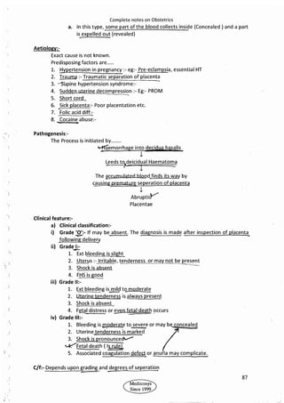 Obstetrics High Yield notes - For revision. .pdf