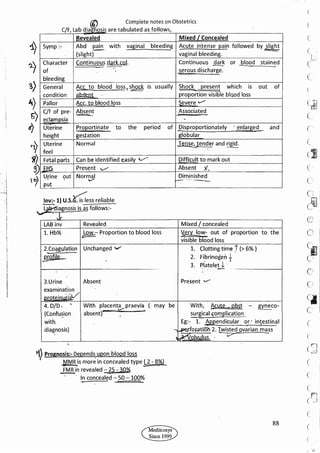 Obstetrics High Yield notes - For revision. .pdf