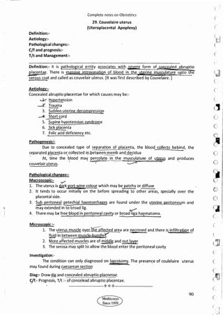 Obstetrics High Yield notes - For revision. .pdf