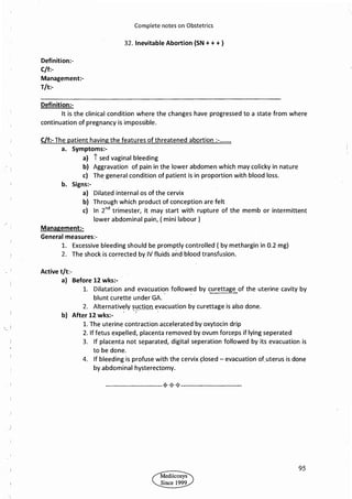 Obstetrics High Yield notes - For revision. .pdf