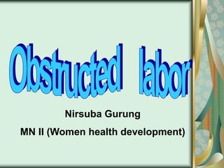 Nirsuba Gurung
MN II (Women health development)
 