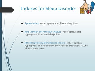 Sleep Study Rdi Meaning Obstructive sleep apnea | PPTX