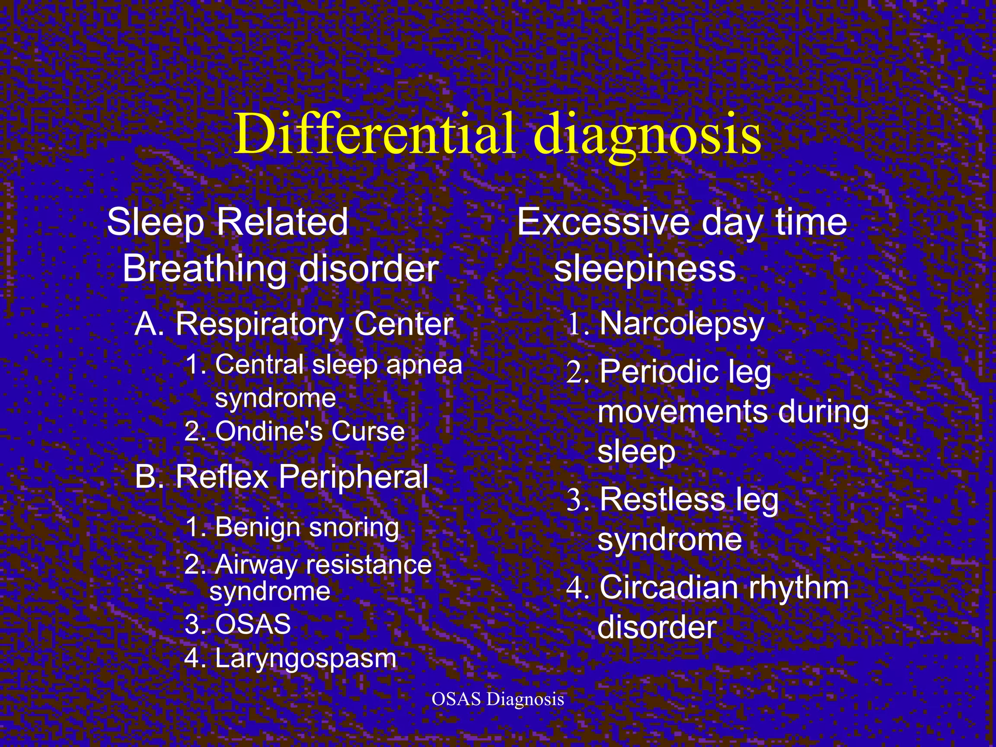 Obstructive sleep apnea diagnosis | PPT