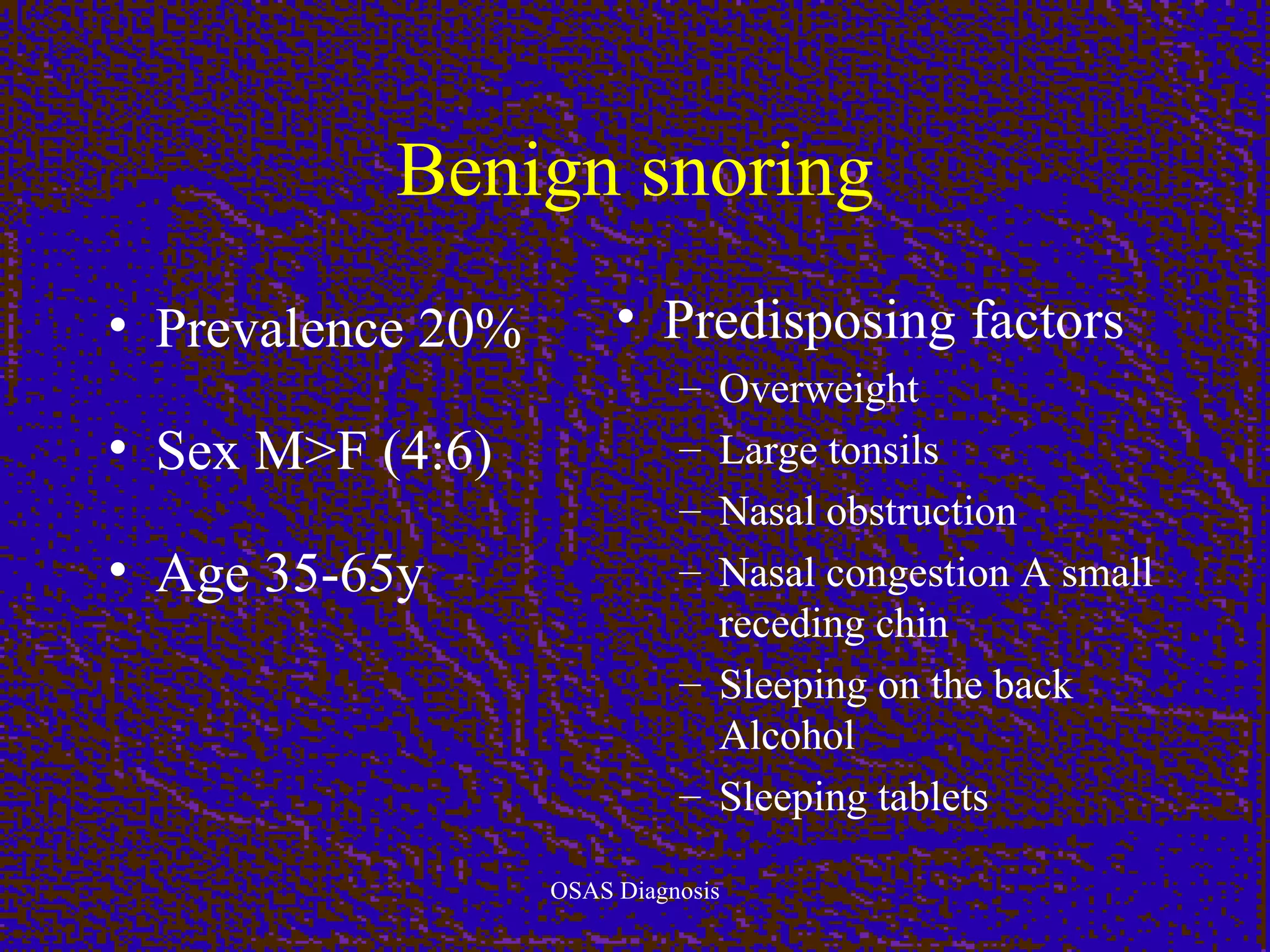 Obstructive sleep apnea diagnosis | PPT