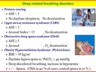 Sleep related breathing disorders
 