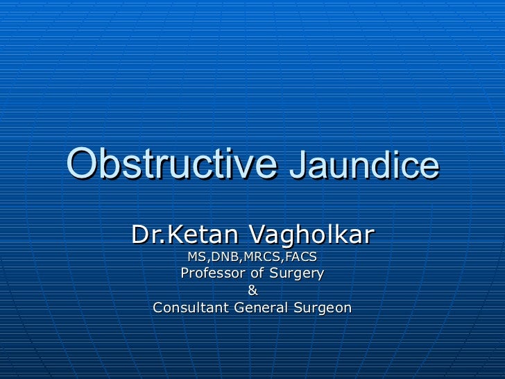 obstructive jaundice