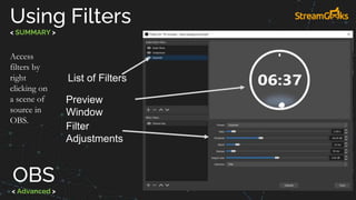 Obs Filters OBS Video filters | PPTX