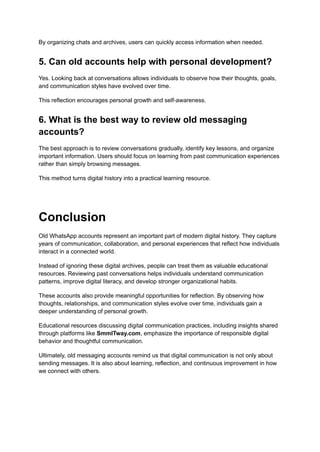 Obtain Past WhatsApp Accounts_ Daily Use, Real-World Applications, and ...
