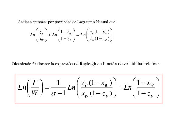Ecuación De Rayleigh En Función De La Volatilidad Relativa