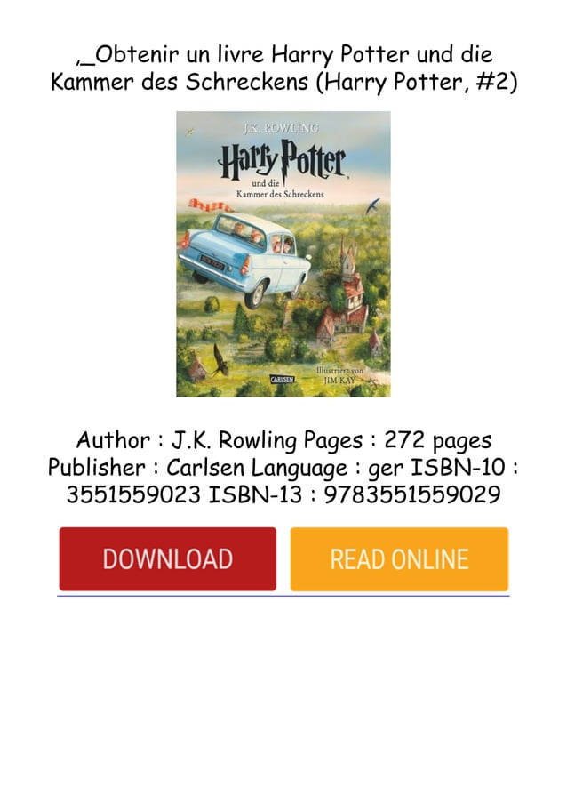 ,_Obtenir un livre Harry Potter und die Kammer des Schreckens (Harry Potter, 2) PDF