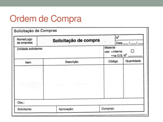 Resultado de imagem para ordem de compra