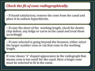 Ledge Radiograph Obturation | PPTX