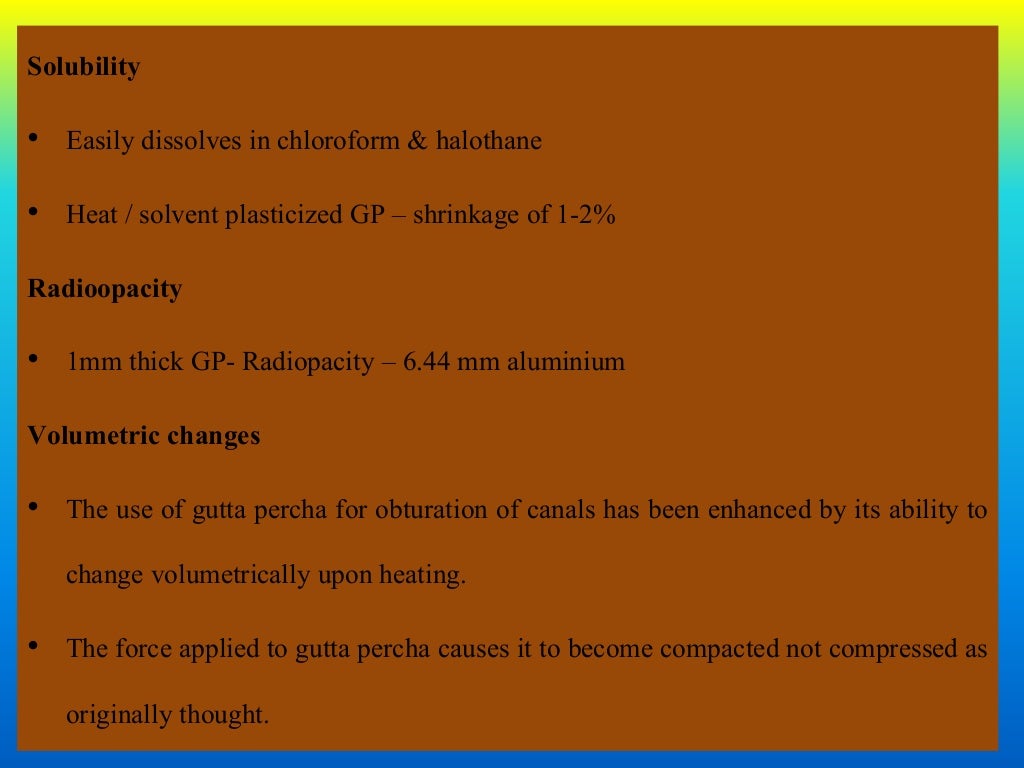 Obturation materials ppt