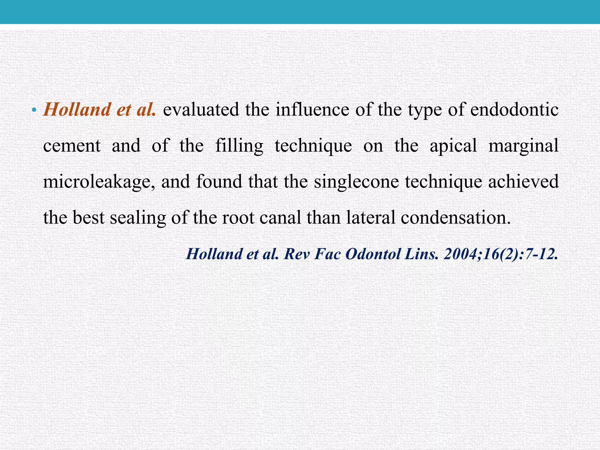 Obturation technique | PPTX