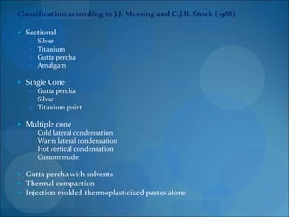 obturation techniques | PPT