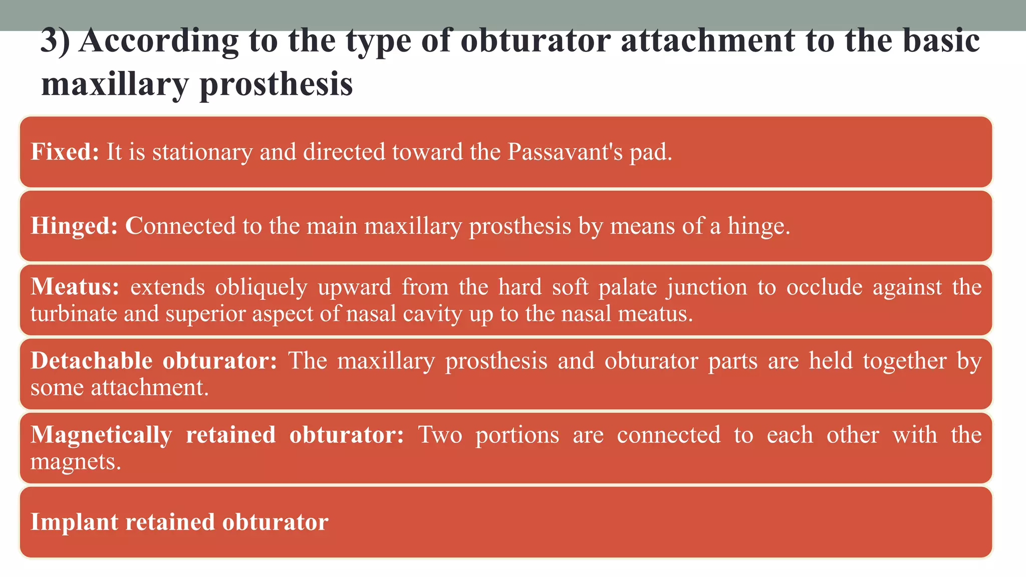 Obturators for acquired maxillary defects | PPTX
