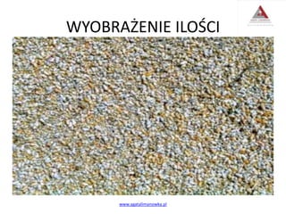 WYOBRAŻENIE ILOŚCI
www.agatalimanowka.pl
 