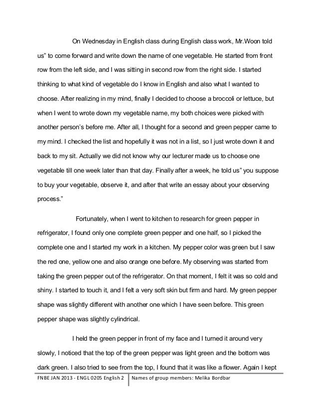 essay on vegetables in english
