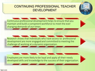 CONTINUING PROFESSIONAL TEACHER
DEVELOPMENT
 