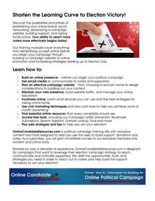 OnlineCandidateResources.com 
ates 
Campaign Letter Templates Sample - OnlineCandidate.com Page 10 
