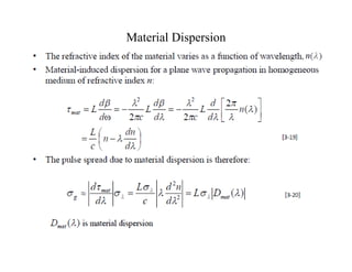 Material Dispersion
 