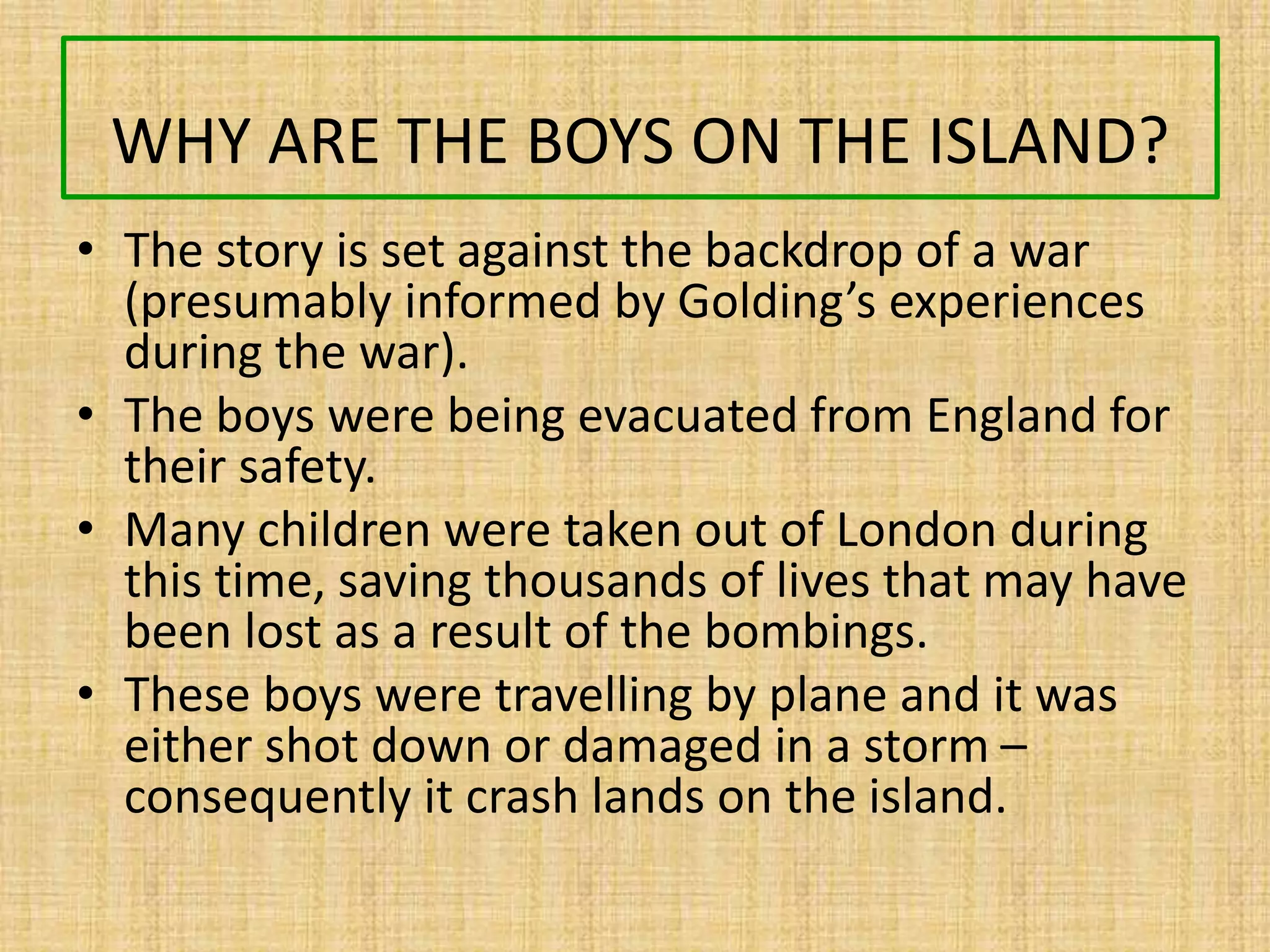 Lord of the Flies - full overview | PPTX