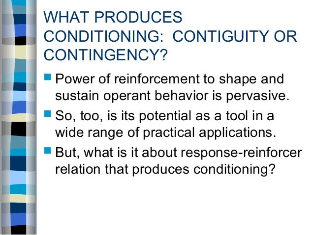 Contingency and Continuity