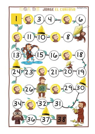 1 4 6
11 10 8
13 15 16 18
24 23 21 19
26 29 30
34
37
32 31
36 38
20
14
27
7
OCA DE JORGE EL CURIOSO
aulapt.org
35
3