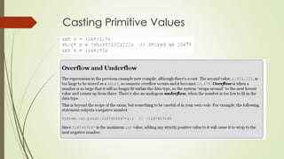 Casting Primitive Values
 