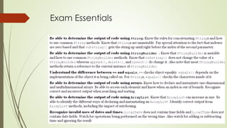 Exam Essentials
 