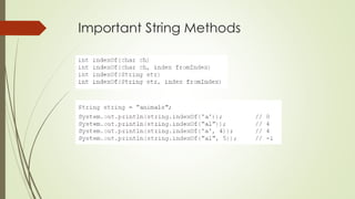 Important String Methods
 