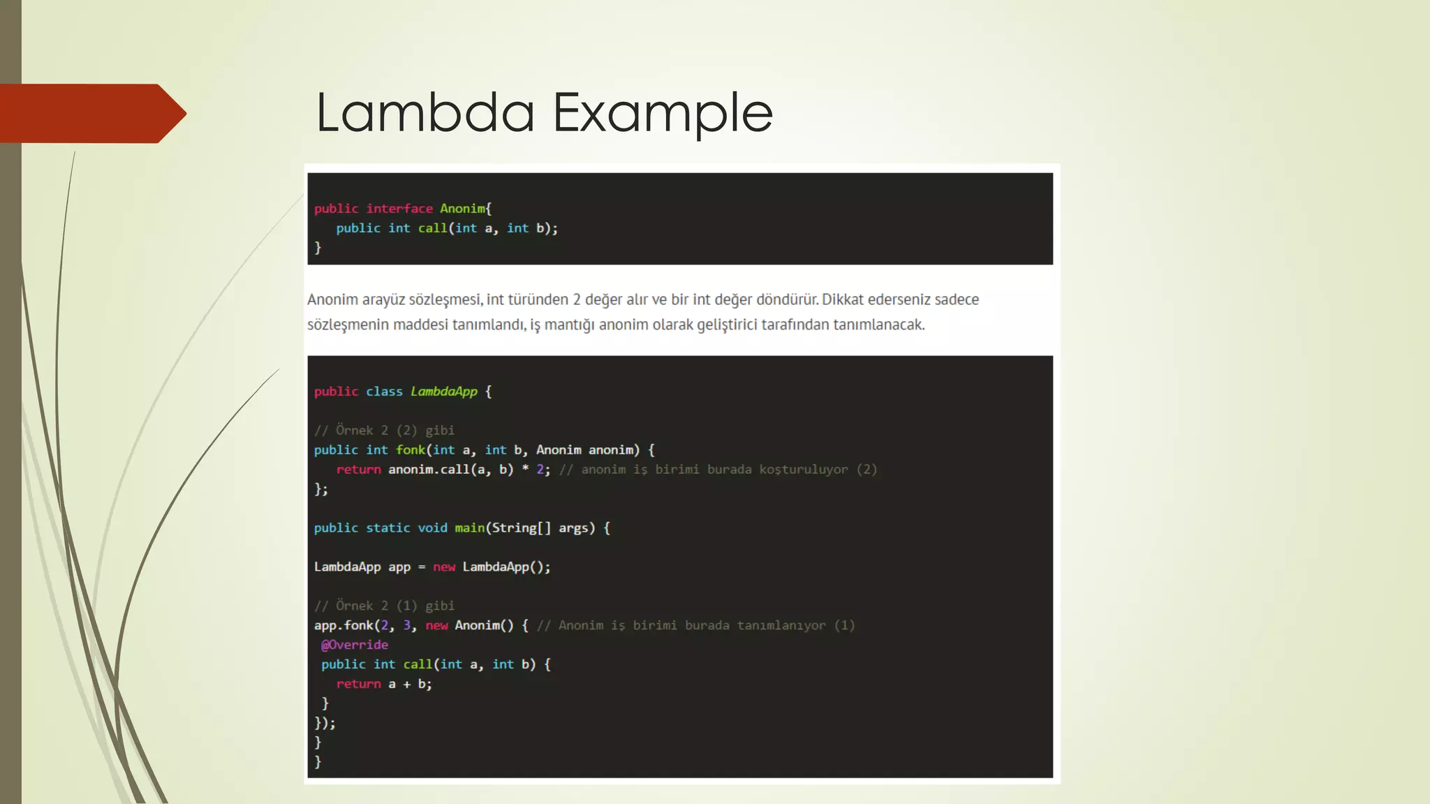 Lambda Example
 