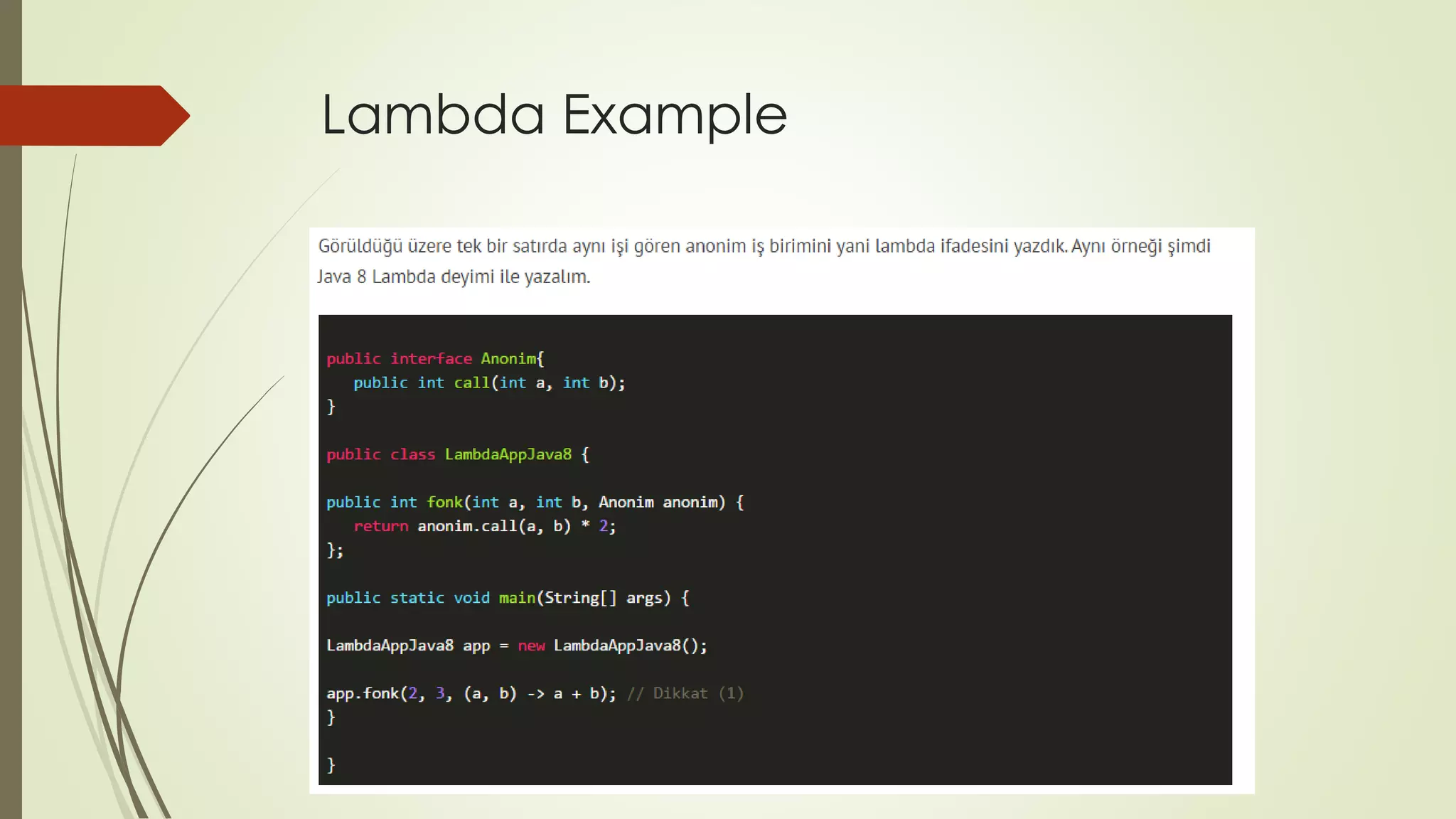 Lambda Example
 